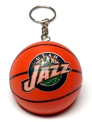 UTAH JAZZ KEYCHAIN NBA MINI 2" ROUND BASKETBALL RETIRED 2015 DECORATION Cover