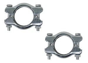 TAIL PIPE CLAMPS X2 VW BUG BUGGY GHIA THING BUS 111-298-051 EMPI 00-3394-B - Picture 1 of 2