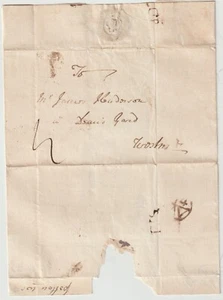 ENVOLTURA SHROPSHIRE 1749 PARA JAMES HENDERSON SALOP PARCIAL Y BISHOPMARK LONDRES - Imagen 1 de 3