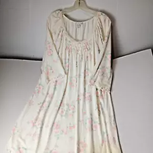 Vestido Pullover Miss Elaine Crema y Rosa Mangas 3/4 Talla L - Imagen 1 de 9