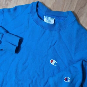 Suéter Champion Adulto Pequeño Azul Tejido Inverso Cuello Redondo Suéter - Imagen 1 de 5