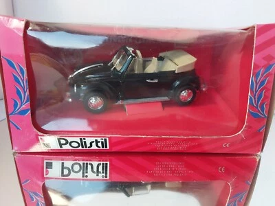 Polistil VW Volkswagen Kafer Cabriolet in nero 1:25 nella scatola - Immagine 1 di 4