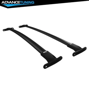 Fits 16-19 Ford Explorer Black Top Roof Rack Cross Bar Cargo Carrier - Aluminum - Picture 1 of 8