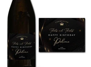 Etichetta Bottiglia Champagne/Prosecco Compleanno Personalizzata - Ideale - Foto 1 di 3