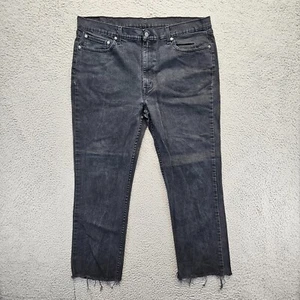 Dobladillo crudo pierna recta de mezclilla negra 40x30 Levis 514 para hombre - Imagen 1 de 11