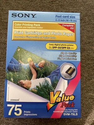 Sony SVM-75LS Print Cartridges & Photo Paper Value Pack 75 Prints  - Image 1 of 2