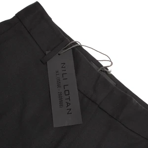 Nili Lotan NWT Wide Leg Dress Pants Size 8 US Corette in Solid Black Wool Blend - Picture 1 of 11