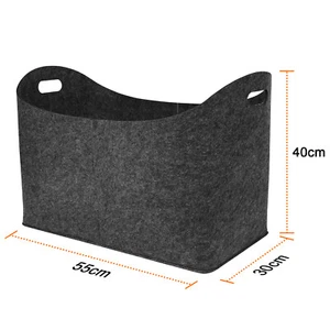 2x Kaminholztasche Filzkorb für Holz Filztasche Kaminholzkorb Zeitungs Kaminholz - Bild 1 von 14