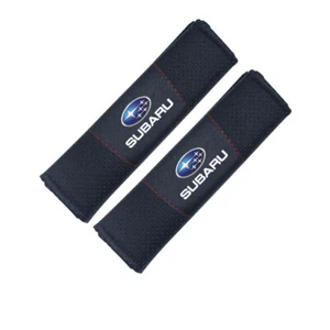 2PCS Pinhole Leather Car Seat Belt Covers Shoulder Pad Accessories for Subaru - Foto 1 di 1