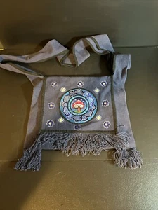 Boho Hippie Crossbody Hobo Shoulder Bag Purse Mushroom Patchwork - Picture 1 of 2
