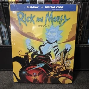 Rick and Morty Season 4 Steelbook (Blu-ray+Digital) Factory Sealed - Picture 1 of 1