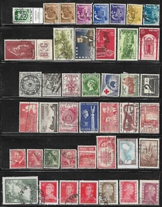 Pacchetto francobolli mondiali mix di 43 francobolli fuori carta collezione mondiale usati - Foto 1 di 1