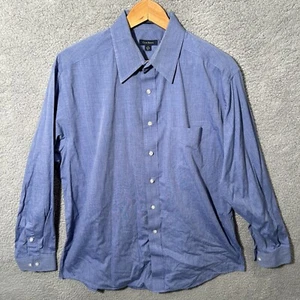 Club Room 100% Cotton Classics Button Down Dress Shirt Men's XL Blue - Picture 1 of 7