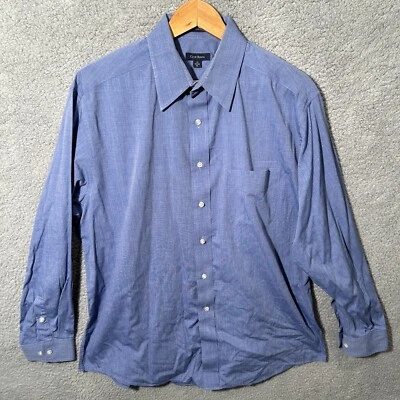 Club Room 100% Cotton Classics Button Down Dress Shirt Men's XL Blue - Image 1 of 4