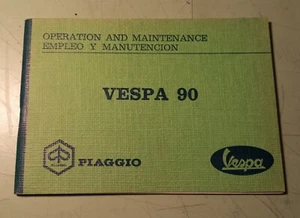 Vespa 90 Operation And Maintenance Book Piaggio Dis. N.99748 - Foto 1 di 7