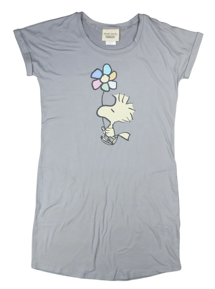 Munki Munki Peanuts Womens Size XS Woodstock Short Sleeve Pajama Dress