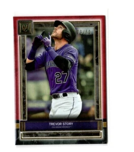 2020 Topps Museum Collection Ruby Trevor Story Parallel #'d 9/50 Rockies SS - Picture 1 of 1