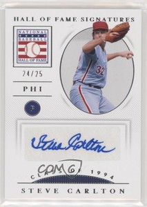 2021 National Treasures Hall of Fame Signatures /25 Steve Carlton Auto HOF