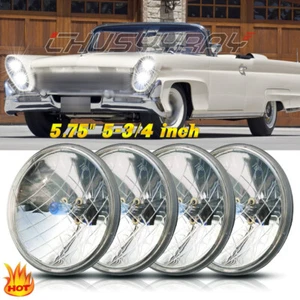 4PCS 5-3/4"/5.75" inch Headlights Hi/Lo Beam For Lincoln Continental 1958-1979 - Picture 1 of 11