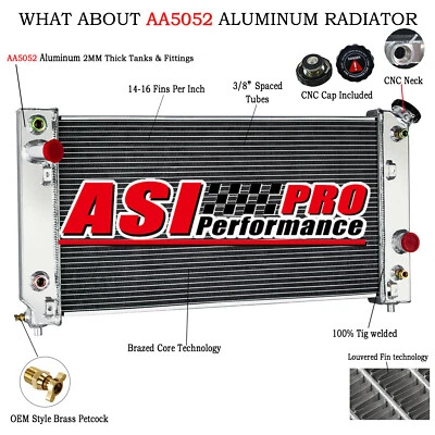 4-CORE ALUMINUM RADIATOR FOR 1994-1995 CHEVROLET S10 BLAZER/GMC SONOMA JIMMY 4.3 Foto 1 de 4