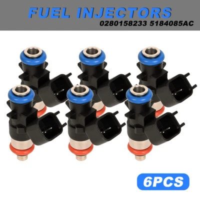 6X Inyectores de combustible 5184085AD para Jeep Grand Cherokee Wrangler 3,6 L 2012-2015 Foto 1 de 4
