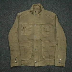 Gramicci Jacket Mens Medium Brown Snap Canvas Zip Pockets Hiking Outdoors Field - Picture 1 of 9