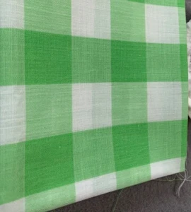 Green & White Gingham Fat Quarter Cotton Fabric 18" x 22" Sewing - Picture 1 of 4