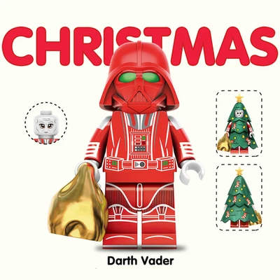 Custom Star Wars Santa Darth Vader Red Minifigure  gift for Christmas keychain - Image 1 of 2
