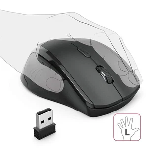 Hama Ergonimc Left Handed Wireless Mouse, Left-handed mouse without (US IMPORT) - Picture 1 of 7