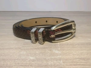 Brighton Classics Gürtel Damen Größe M/L rot schwarz Schlangenleder geprägtes Leder - Bild 1 von 7