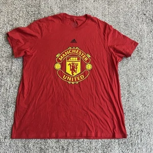 Manchester United T Shirt Mens 2XL Red Soccer European Man U Adidas Amplifier - Picture 1 of 7
