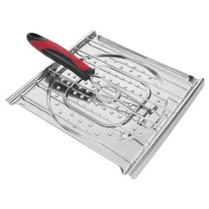 Non-stick Grill Pan with Folding Handle Stainless Steel Toaster Grill Rack - Picture 1 of 12