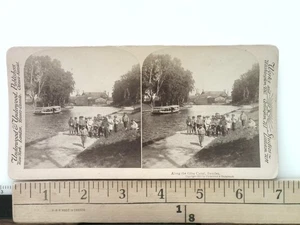 Entlang des Göta Kanals Schweden Stereoview Underwood & Underwood 1900er - Bild 1 von 2