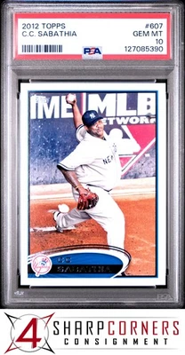 2012 TOPPS #607 C.C. SABATHIA YANKEES HOF PSA 10 - Изображение 1 из 2
