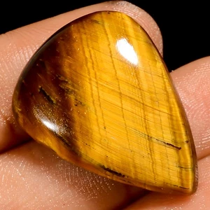 100% Natural Tiger Eye Pear Shape Cabochon Gemstone 29 Ct. 28X20X6 mm GC-42874 - Picture 1 of 2
