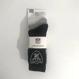 Primark Hombre Crew Calcetines 3 X Pares NFL Raiders Talla 9-12 - Imagen 1 de 3