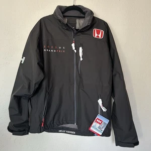 Chaqueta Helly Hansen para hombre XL Crew capa media con capucha impermeable negra Honda Racing - Imagen 1 de 9