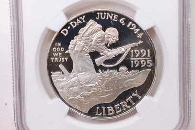 1991-95-W., World War II., Commemorative Dollar., NGC PF-69., Store #GMC003 - Image 1 of 3