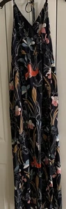 O’Neill Women’s Maxi Dress Size M Spaghetti Straps Floral High Side Slit NWT - Picture 1 of 13