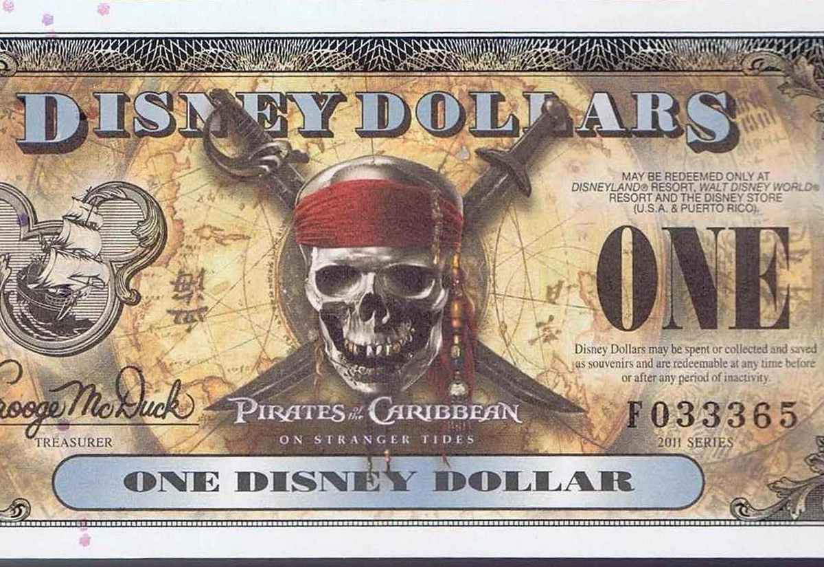 Pirates of the Caribbean Disney Dollars (1968-Now) for sale | eBay