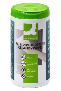 Q-Connect Screen/Keyboard Wipes Pk100 - KF04501 - Picture 1 of 4