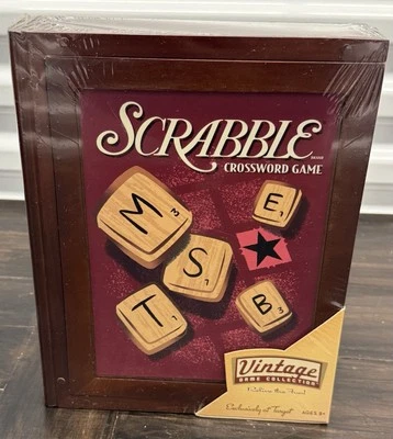 NEW Vintage Parker Bros Hasbro Scrabble Game Crossword Boardgame  Wooden Case - Image 1 of 4