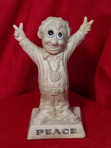 Vintage 1970 R. & W. Berries Made in U.S.A. Pease Figurine 6.5" Hippie - Picture 1 of 7