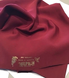 SILKY CREPE DE CHINE CLARET RED POLYESTER FABRIC REMNANT 112 CMS. X 128 CMS.NEW - Picture 1 of 4