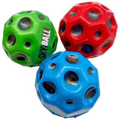 CREATIVE CRAFT GROUP Mond Ball 3x Bouncing Astro Galaxy Gummiball Space Extreme Outdoor Springball