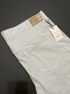 Peter Millar Crown Ultimate Sateen 5 Pocket Pants British Gray Size 38x33 $170 - Picture 1 of 10