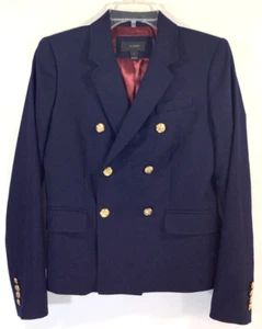 J.CREW Blazer Escolar Lana Doble Pecho Talla 2 con Botones Dorados Artículo 54046 - Imagen 1 de 18