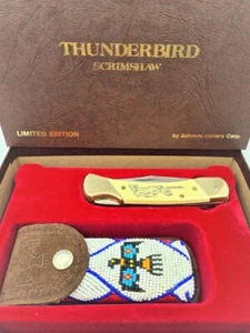 RARE SCHRADE CUTLERY USA LIMITED EDITION POCKET FOLDING KNIFE - THUNDERBIRD - Picture 1 of 8