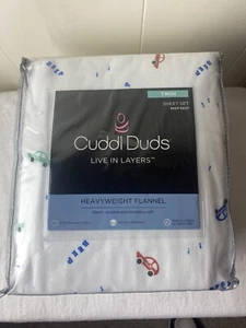 Twin Sheet set warm Layers Cuddl Duds Heavyweight Flannel-Style: Beep Beep-New - Picture 1 of 5