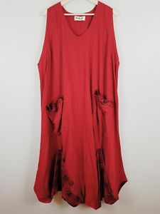 [ KEKOO Germany ] Womens Lagenlook Plus size Burgundy Parachute Dress | One Size